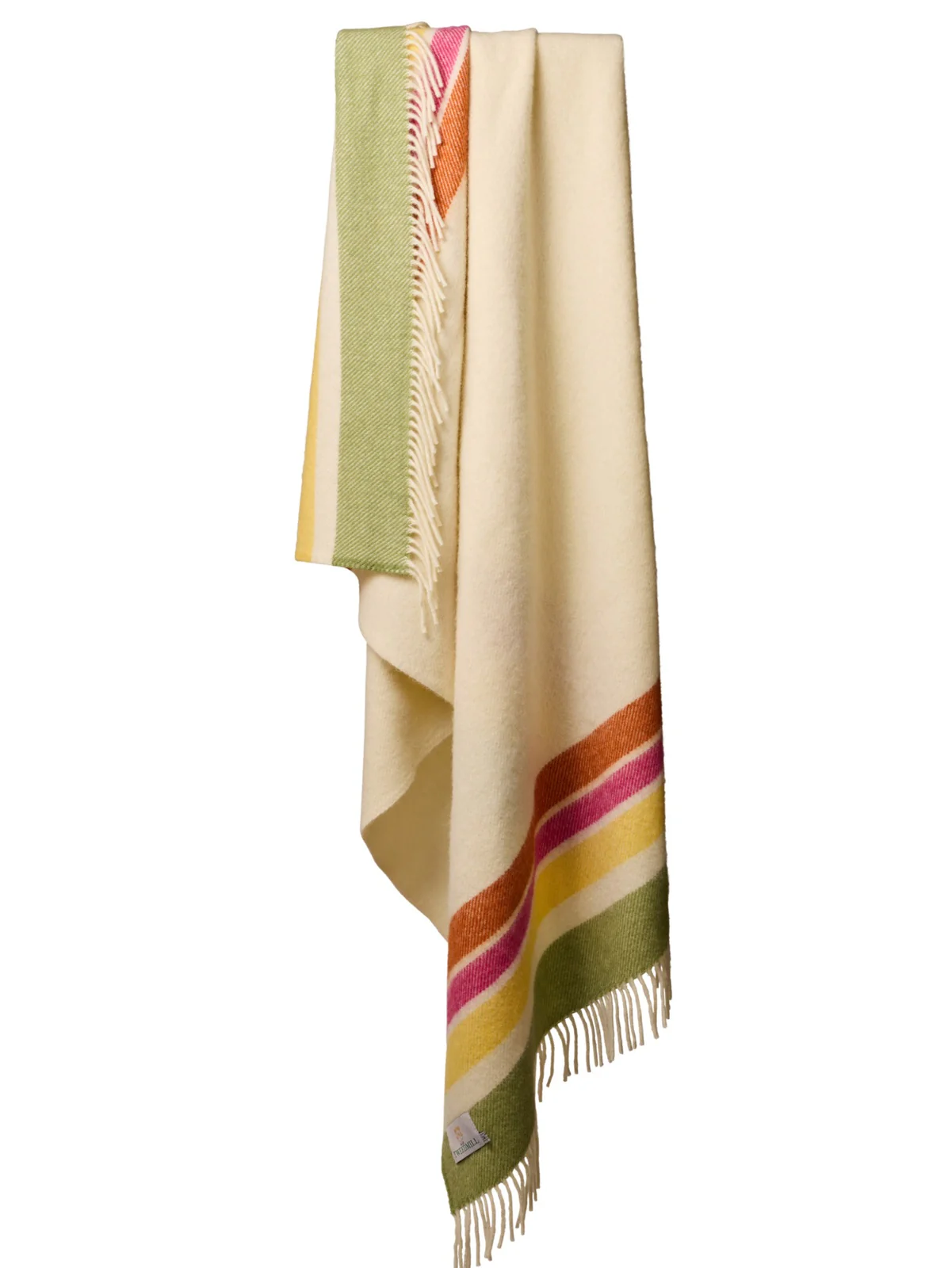 Alaska Stripe Pure New Wool Throw - Petal - Image 5