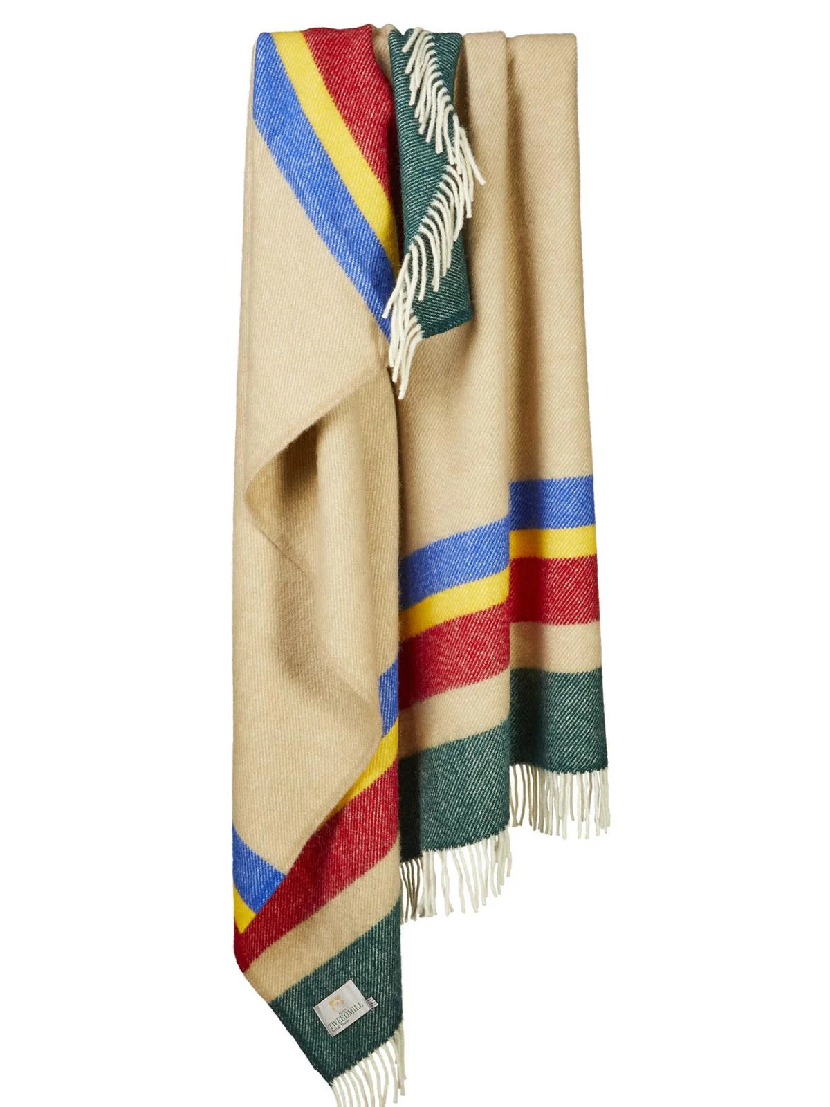 Alaska Stripe Pure New Wool Throw - Pop - Image 6