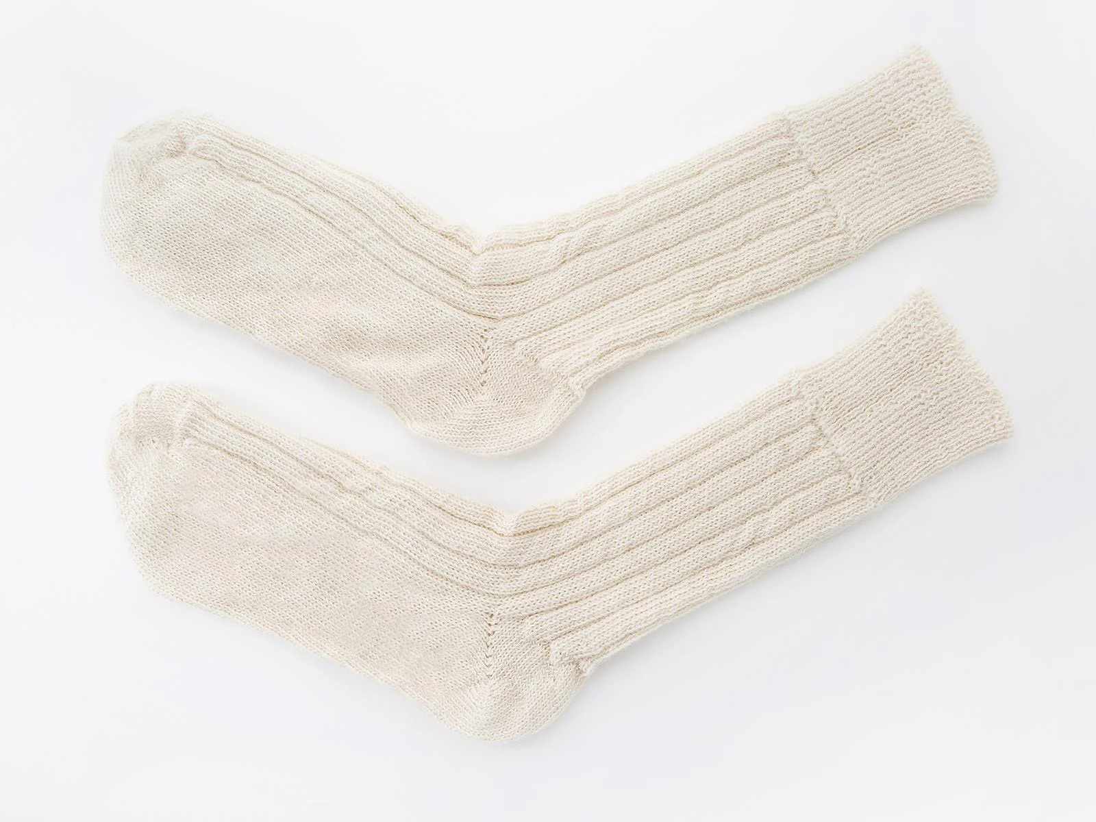 Alpaca Bed Socks - Cream White - Image 2