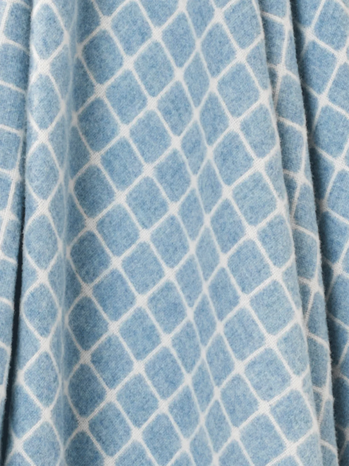 Athens Check Merino Lambswool Throw - Aqua - Image 4