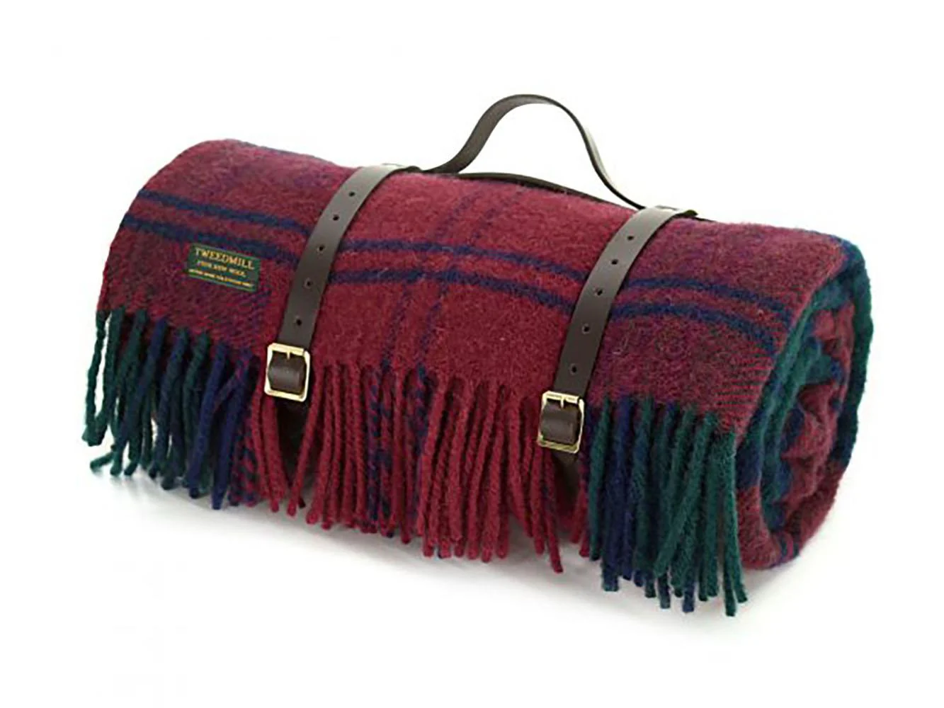 Blanket Carrying Strap - Brown leather