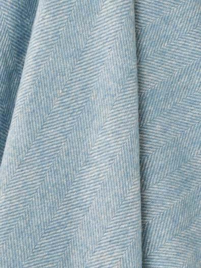 British Wool Herringbone Throw - Teal - Image 3
