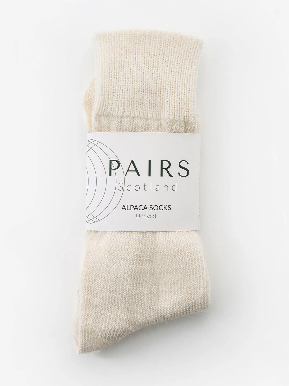 Undyed Alpaca Socks - Cream - Image 6