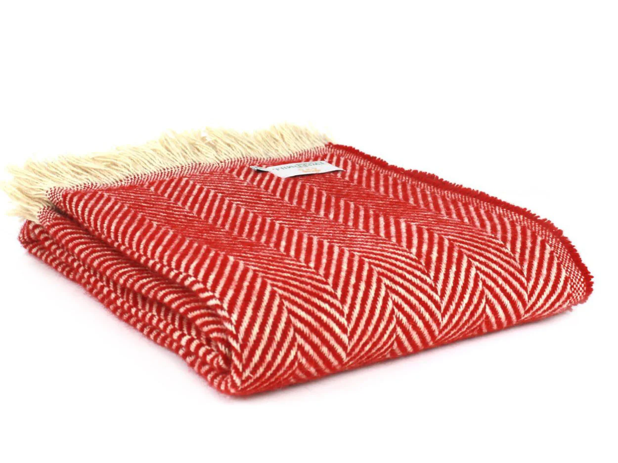 Chevron Recycled Wool Throw - Assorted Colours - Image 14