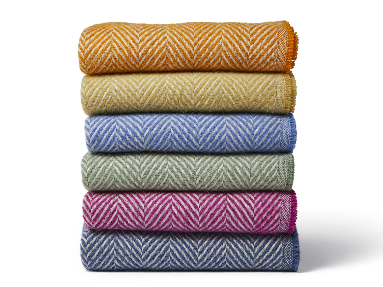 Chevron Recycled Wool Throw - Assorted Colours - Image 3