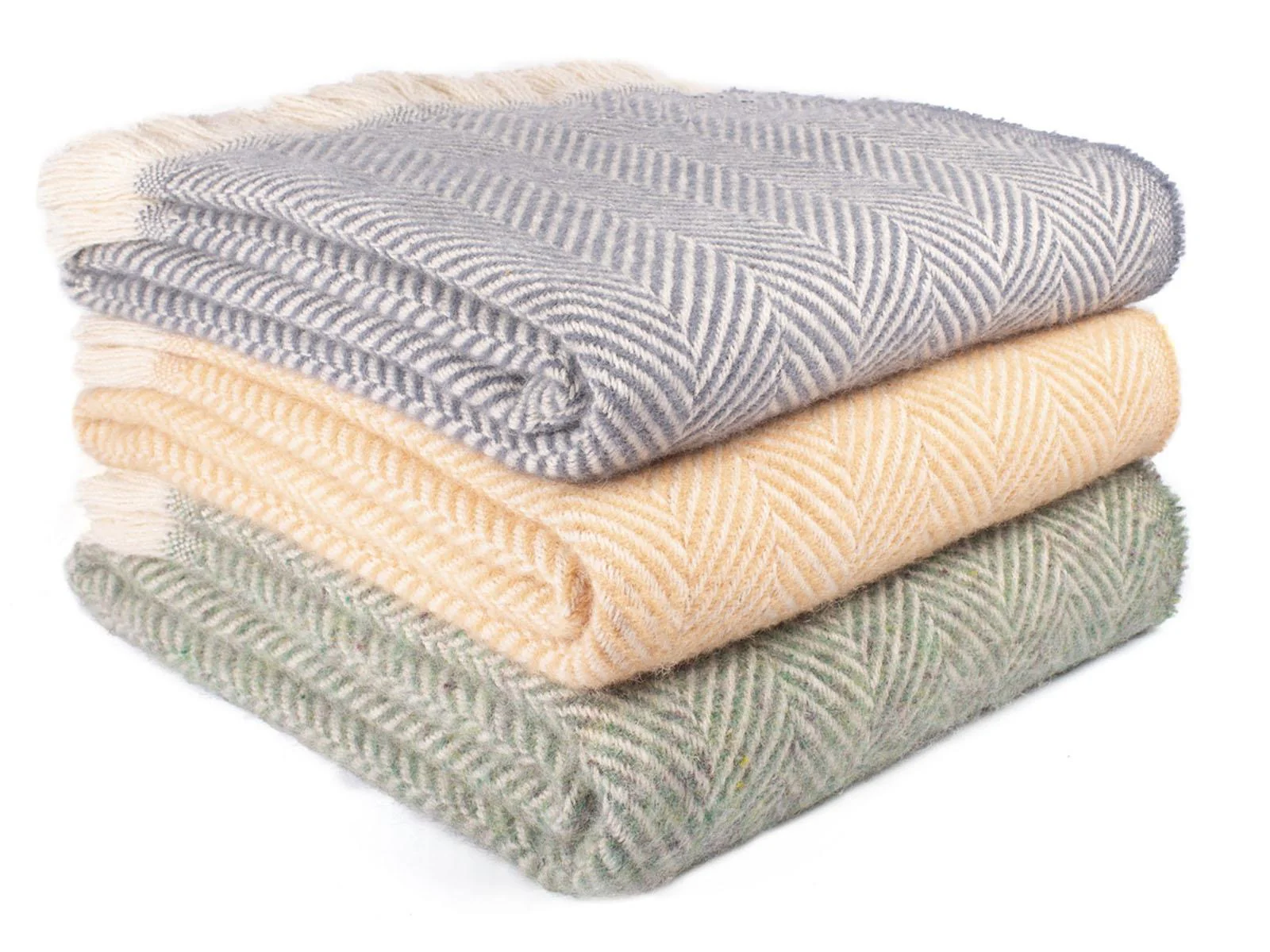 Chevron Recycled Wool Throw - Assorted Colours - Image 4