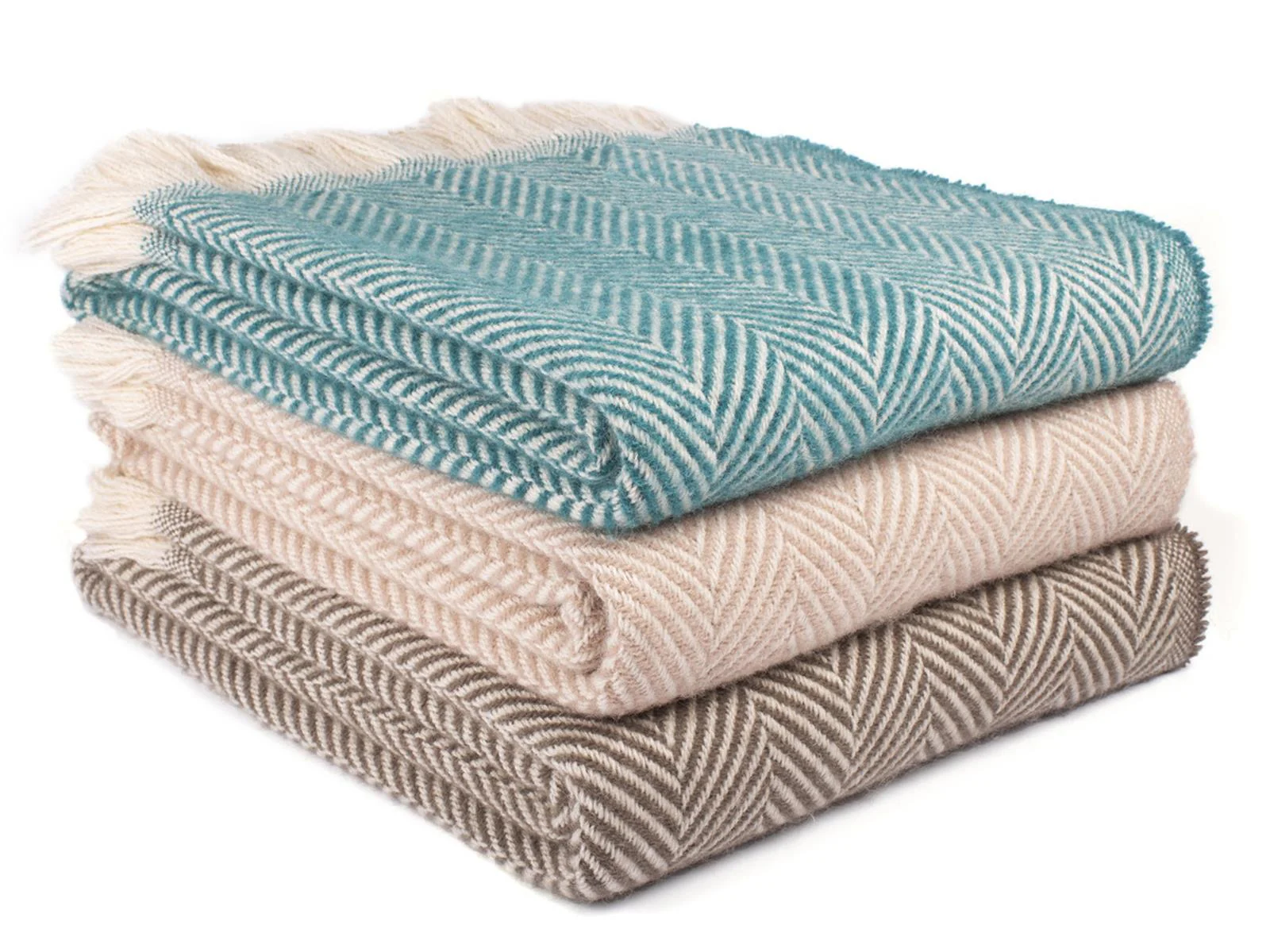 Chevron Recycled Wool Throw - Assorted Colours - Image 6