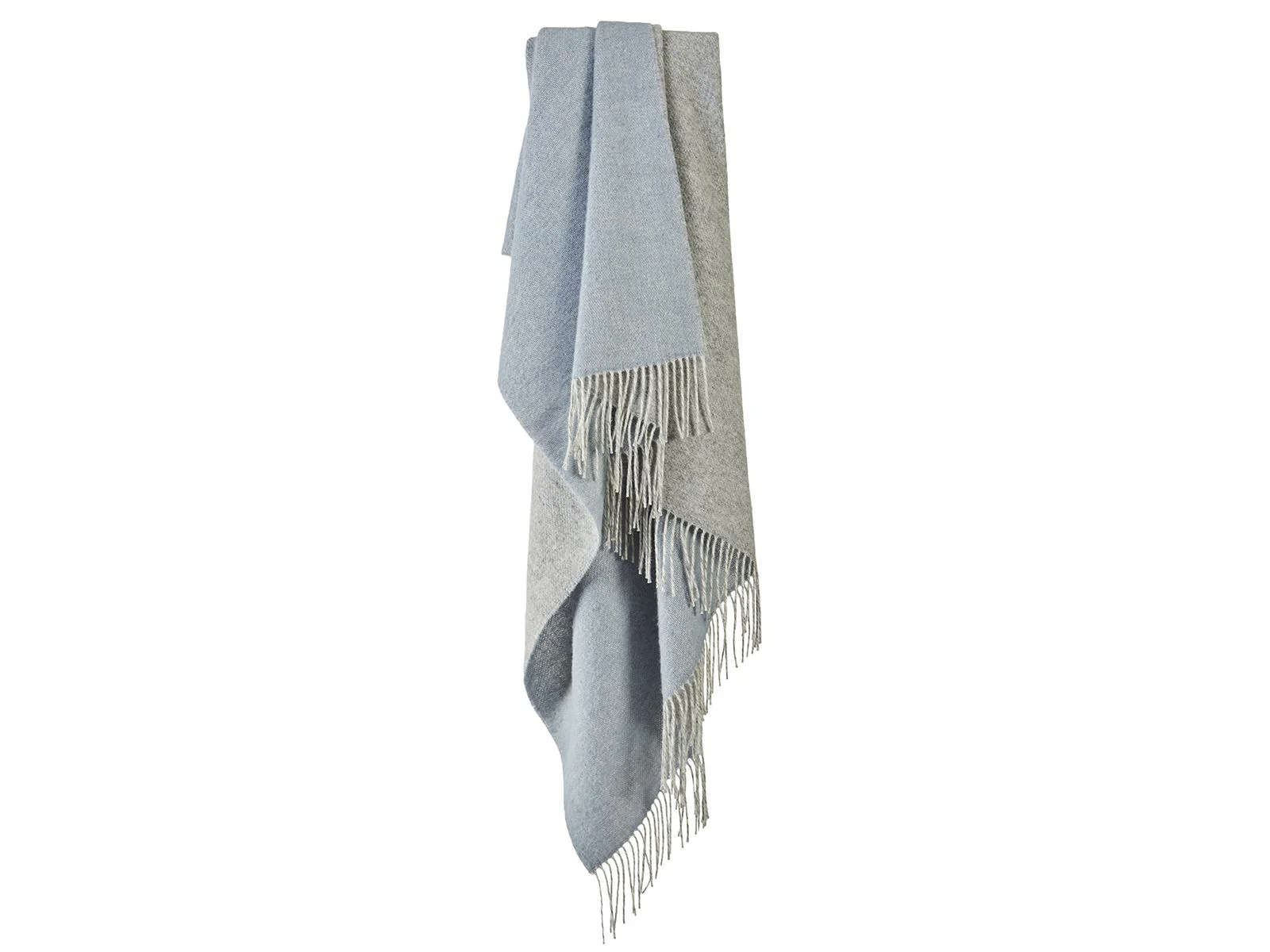 Dartmoor Reversible Pure New Wool Throw - Blue Mist - Image 4