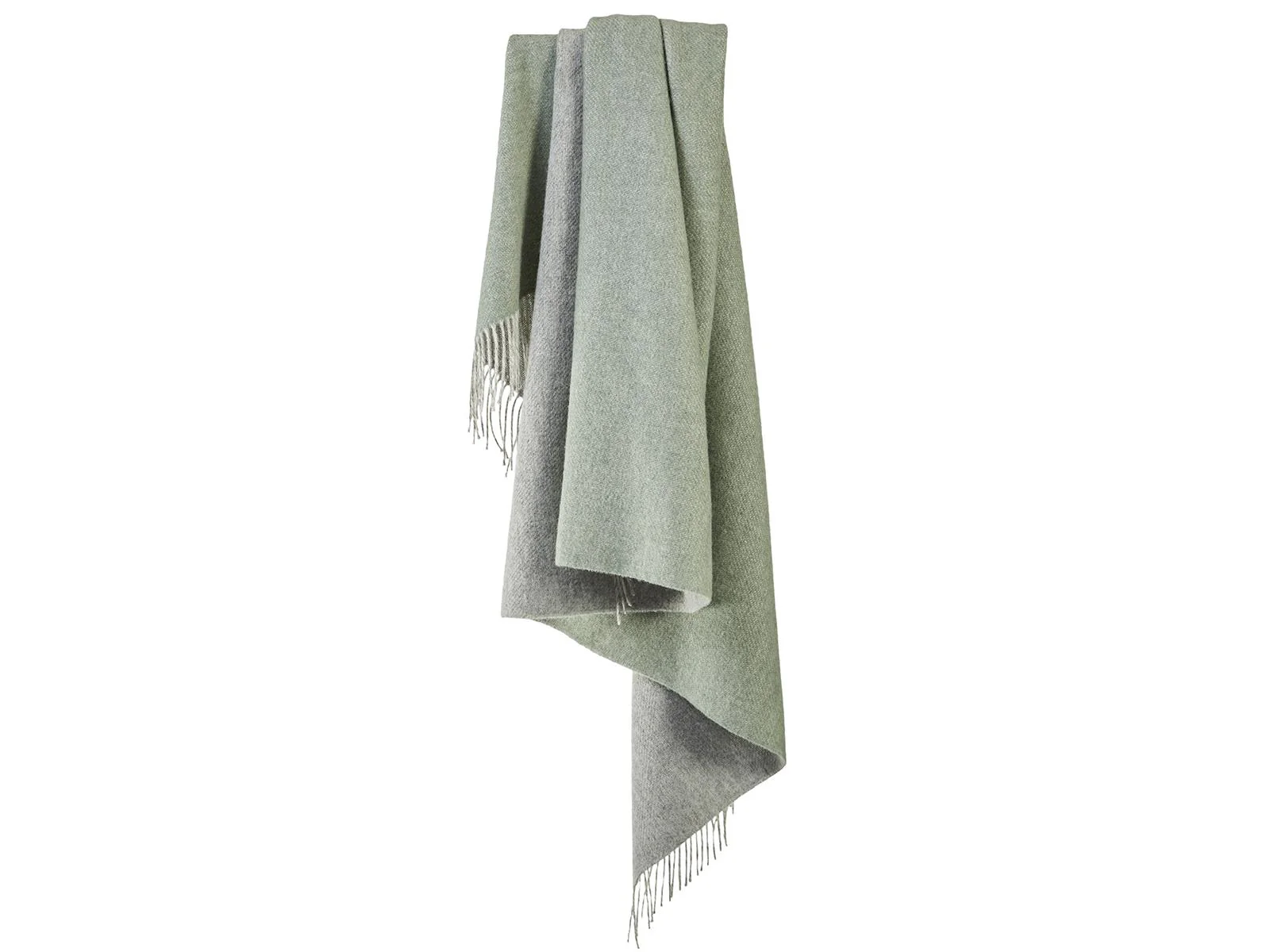 Dartmoor Reversible Pure New Wool Throw - Ice Green - Image 4