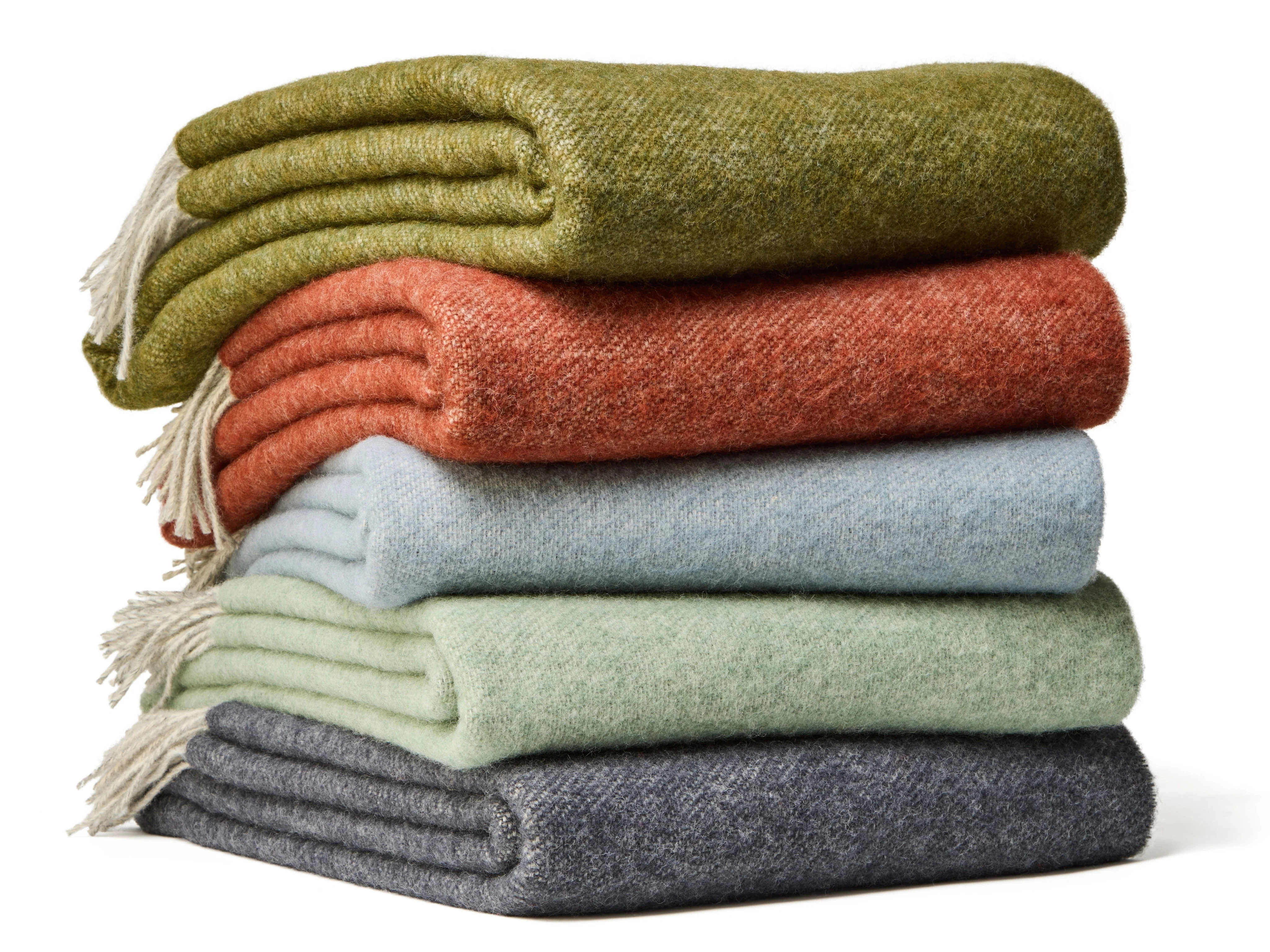 Dartmoor Reversible Pure New Wool Throw - Ketchup - Image 4
