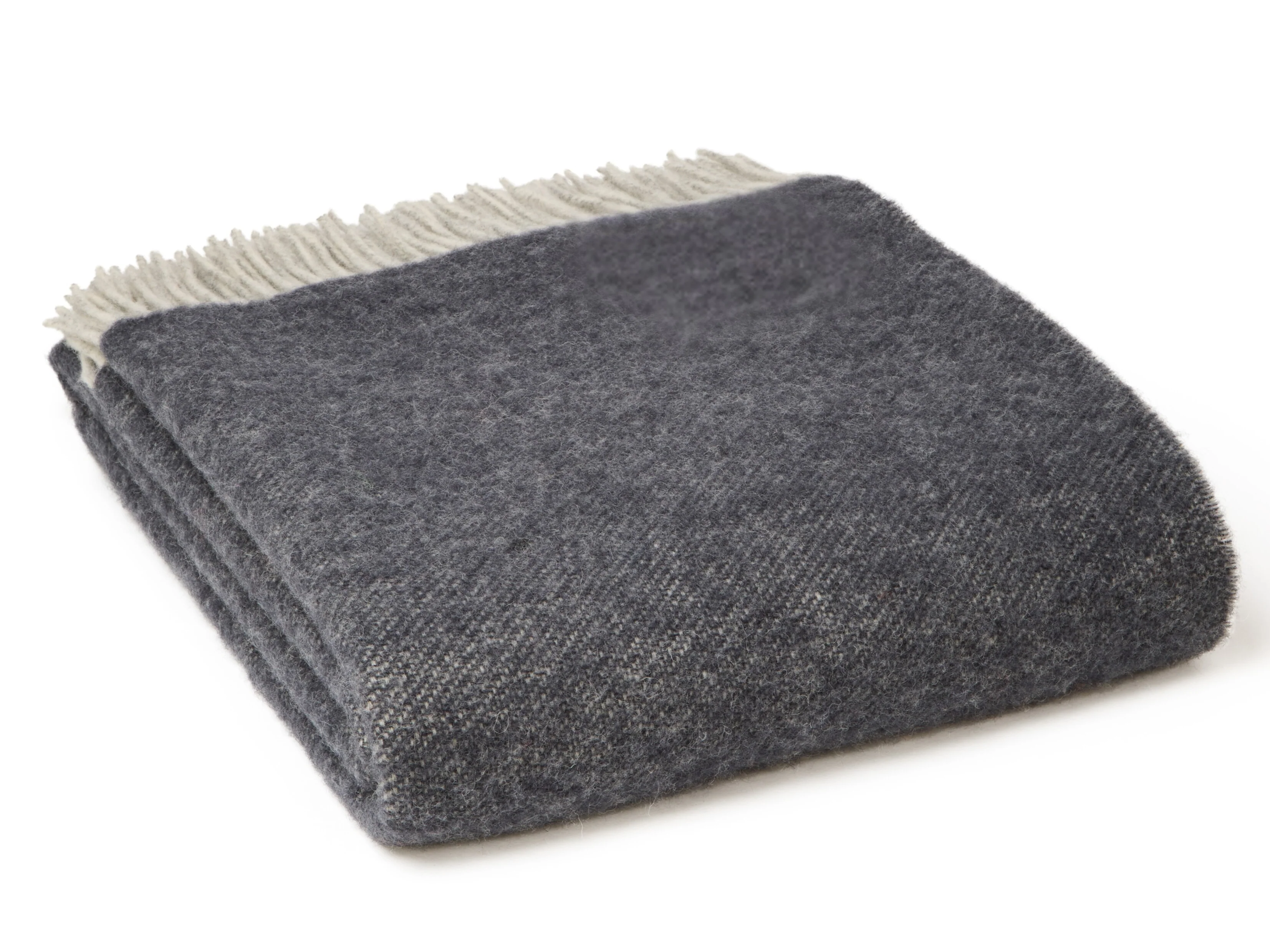 Dartmoor Reversible Pure New Wool Throw - Orion Blue - Image 2