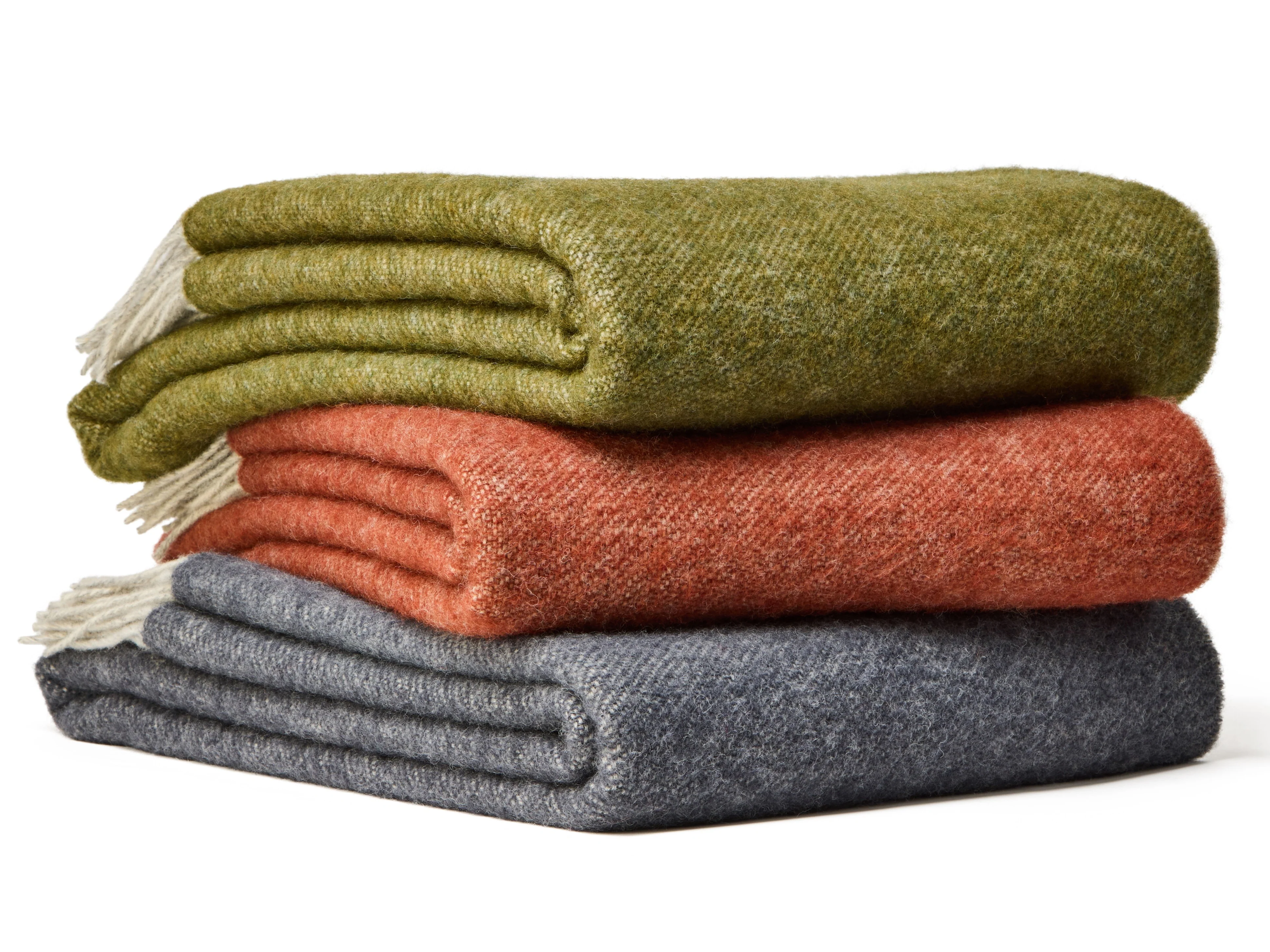 Dartmoor Reversible Pure New Wool Throw - Orion Blue - Image 3