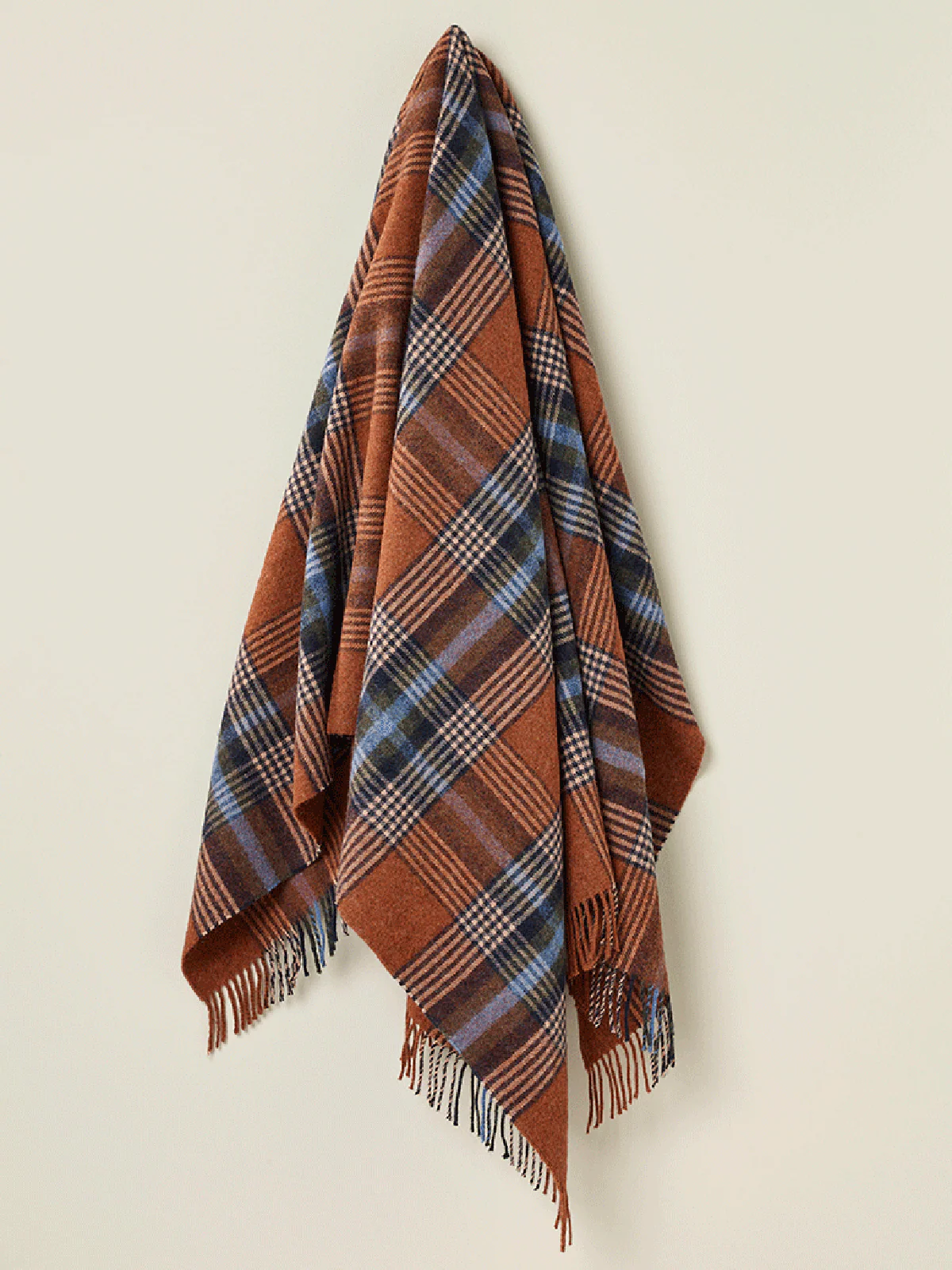 Dorset Shetland Pure New Wool Throw - Rust - Image 2
