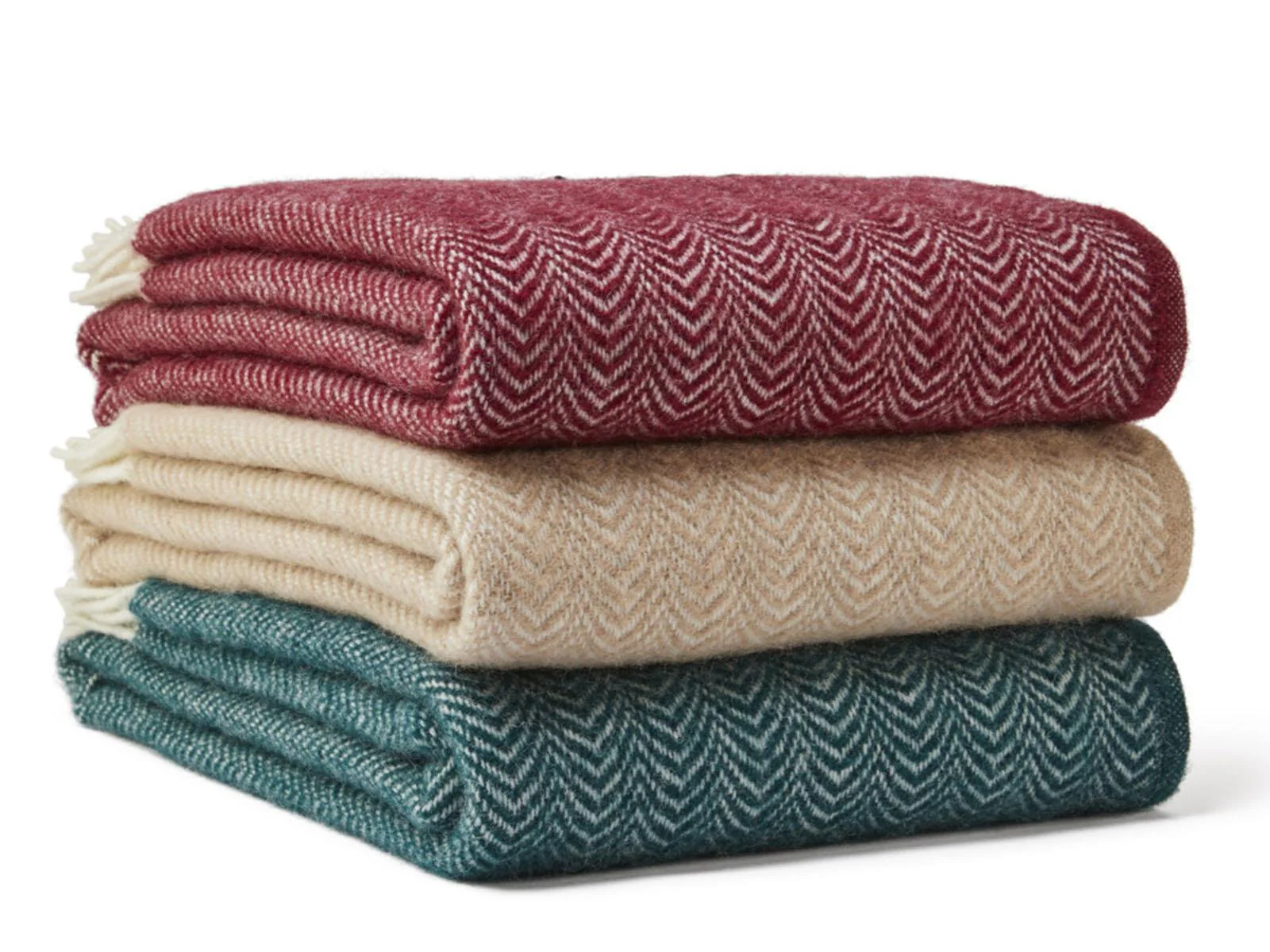 Dune Pure New Wool Throw - Beet - Image 6