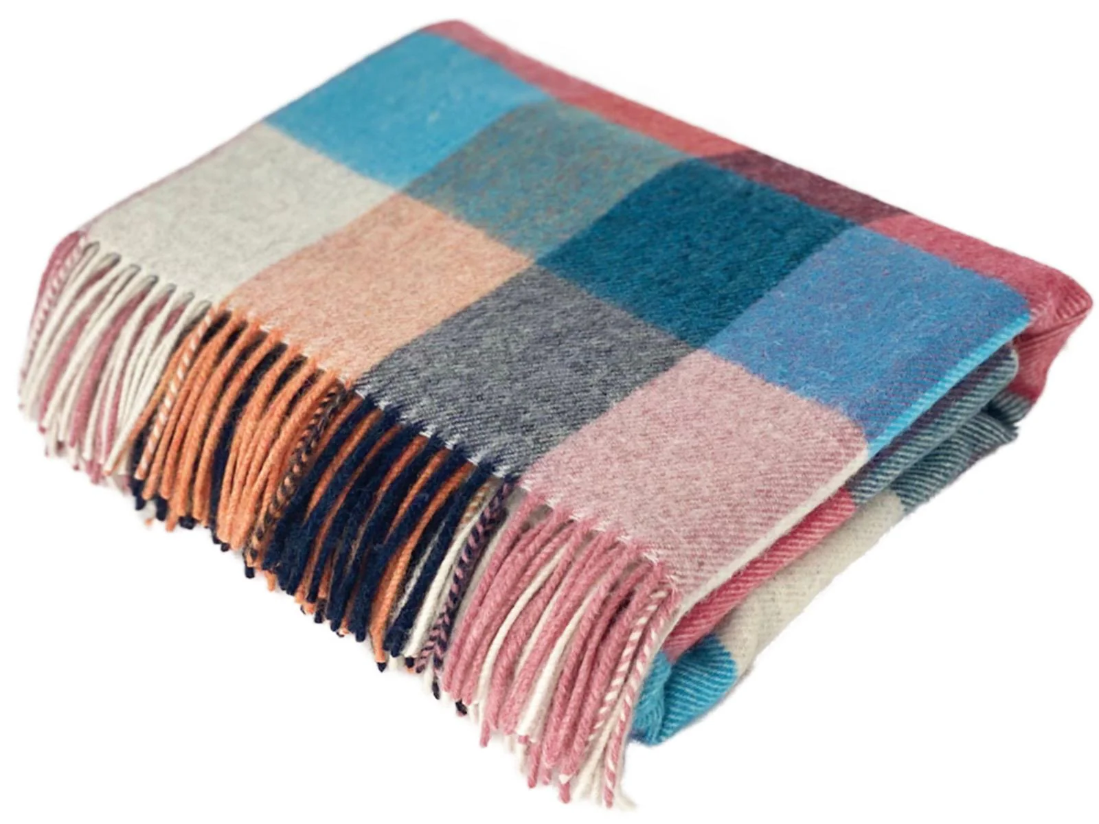 Dunira Merino Lambswool Throw - Sorbet - Image 3