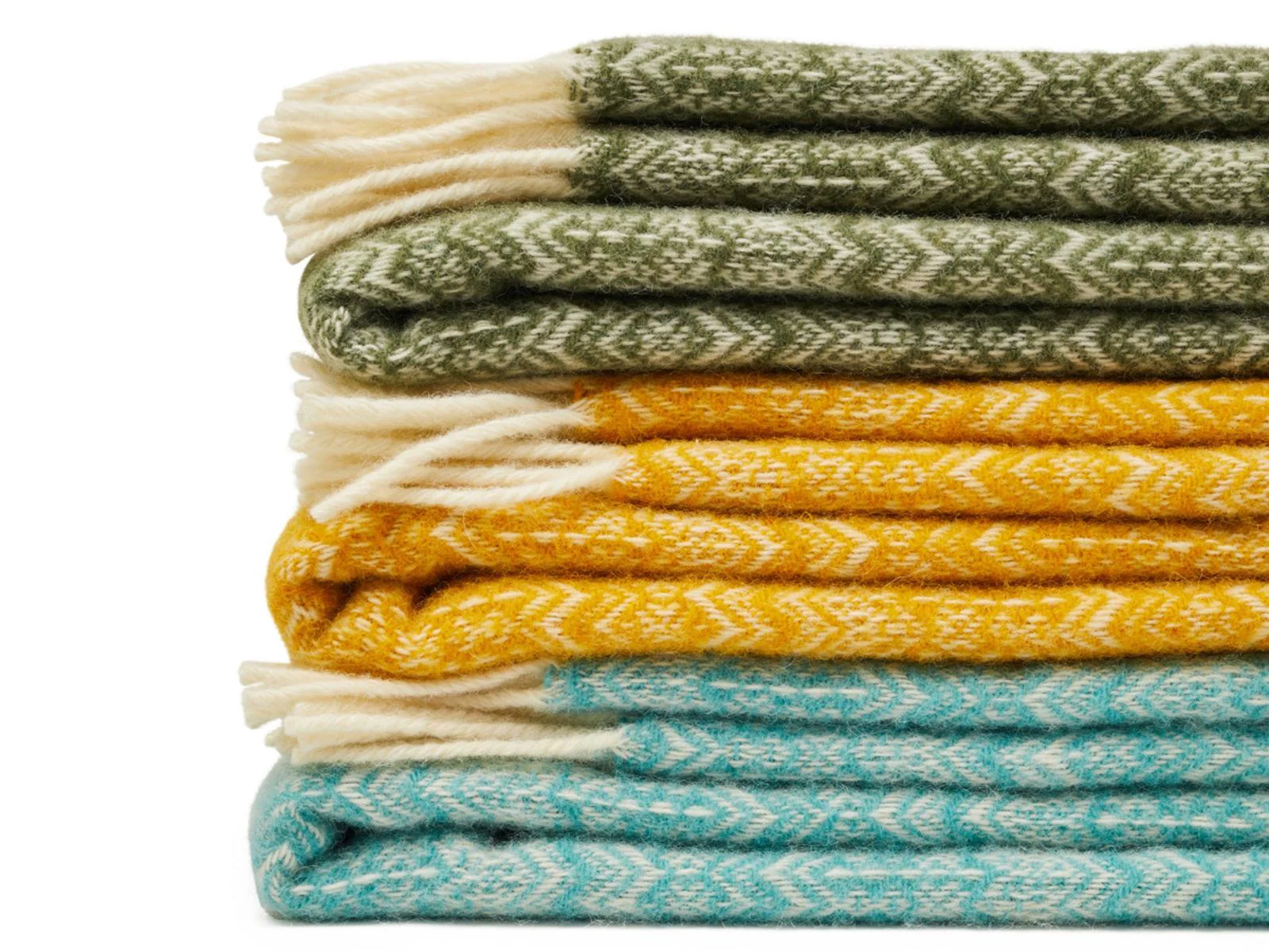 Fair Isle Pure New Wool Throw - Image 8