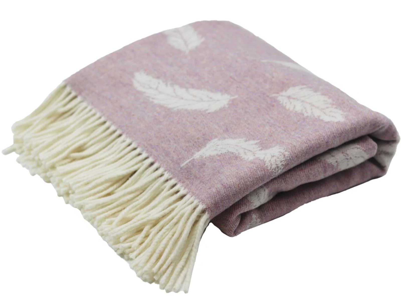 Feather Merino Lambswool Throw - Blossom - Image 3