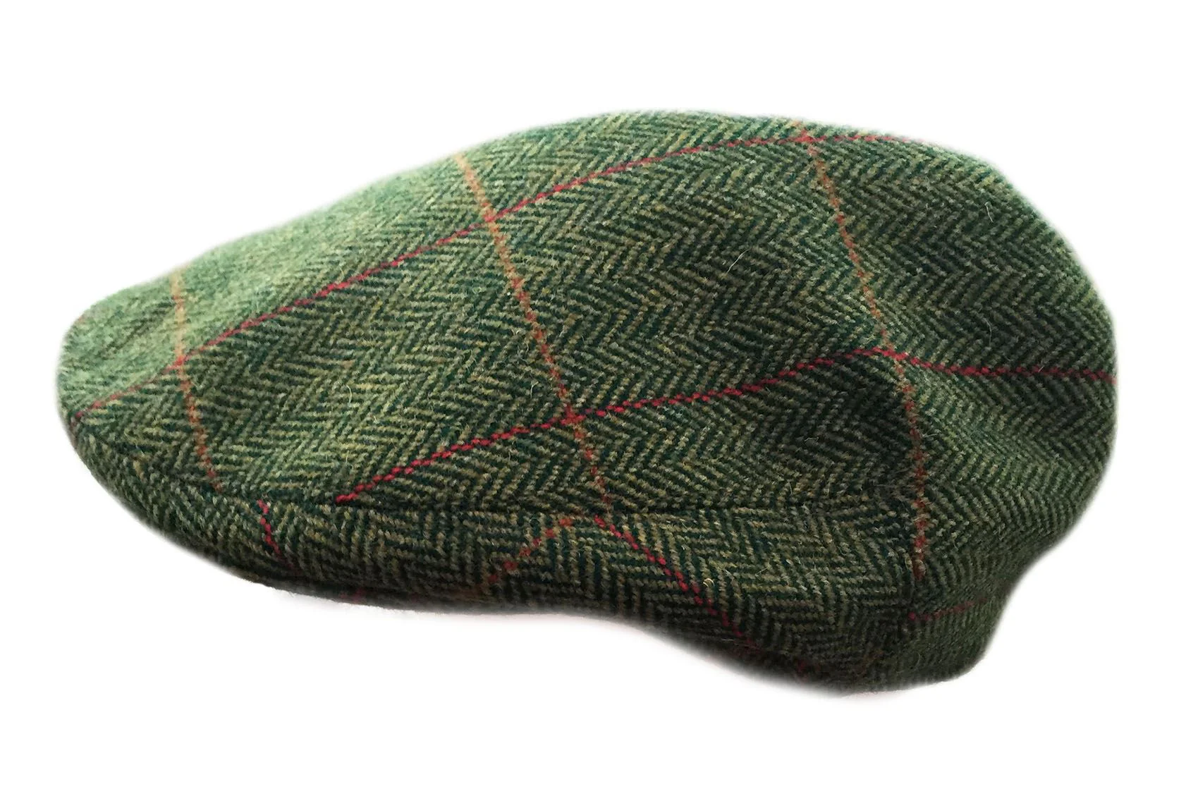 Garforth Tweed Flat Cap - Loxley Green Herringbone - Image 6