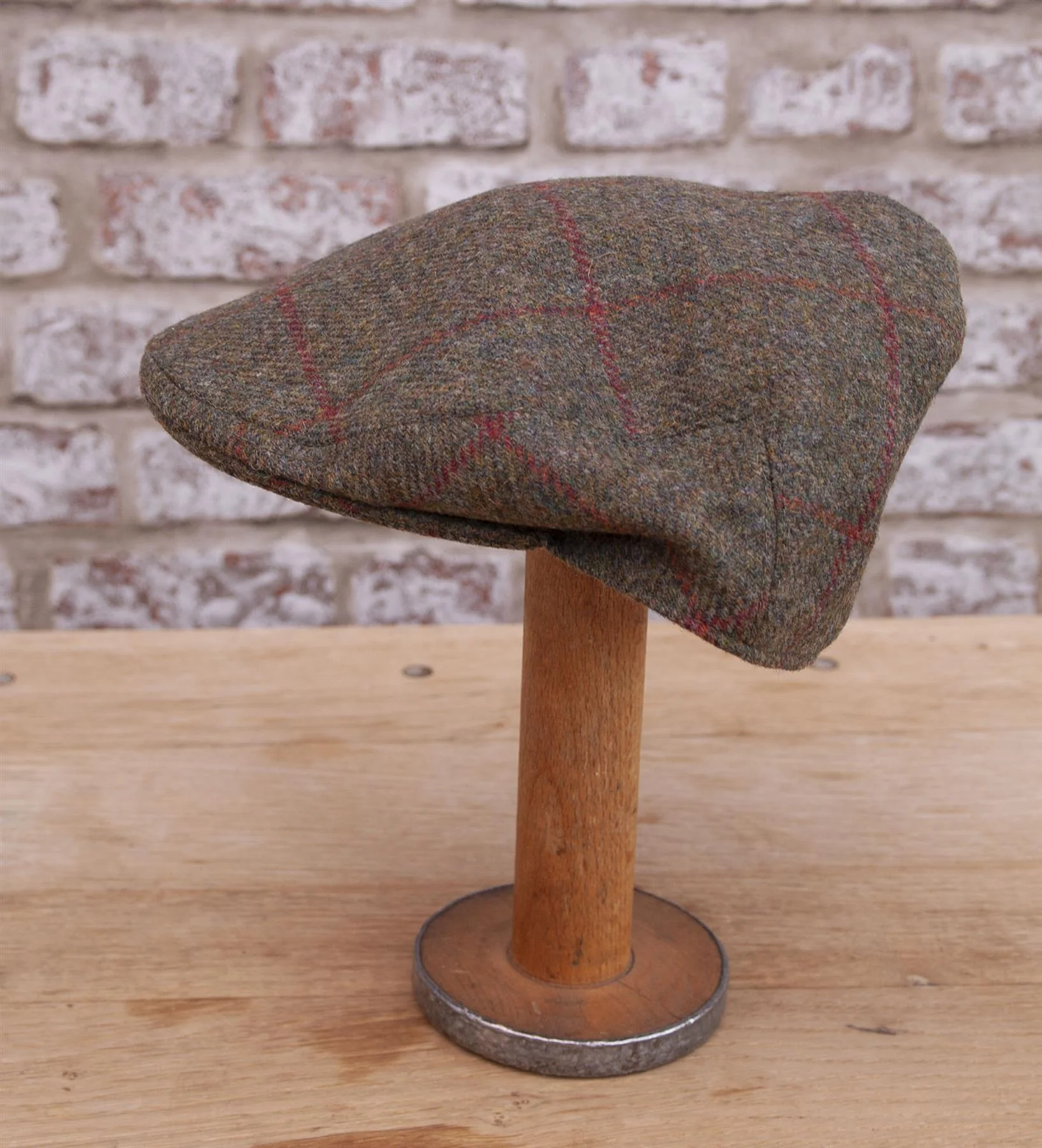 Garforth Tweed Flat Cap - Nidd Brown/Red - Image 3