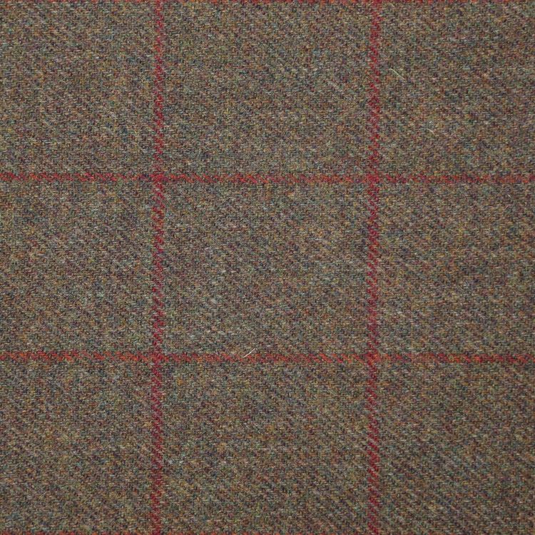 Garforth Tweed Flat Cap - Nidd Brown/Red - Image 4