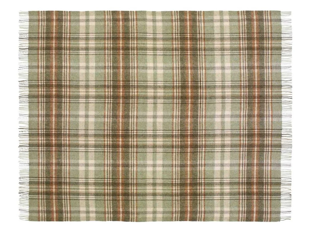 Glencoe Pure New Wool Throw - Sage - Image 2