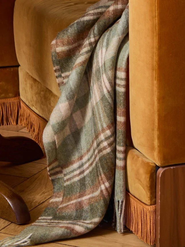 Glencoe Pure New Wool Throw - Sage - Image 3