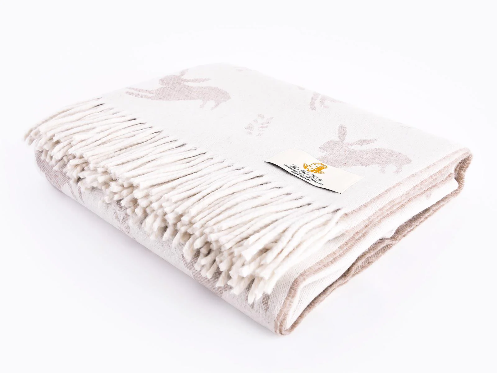 Hare Merino Lambswool Throw - Fawn - Image 5