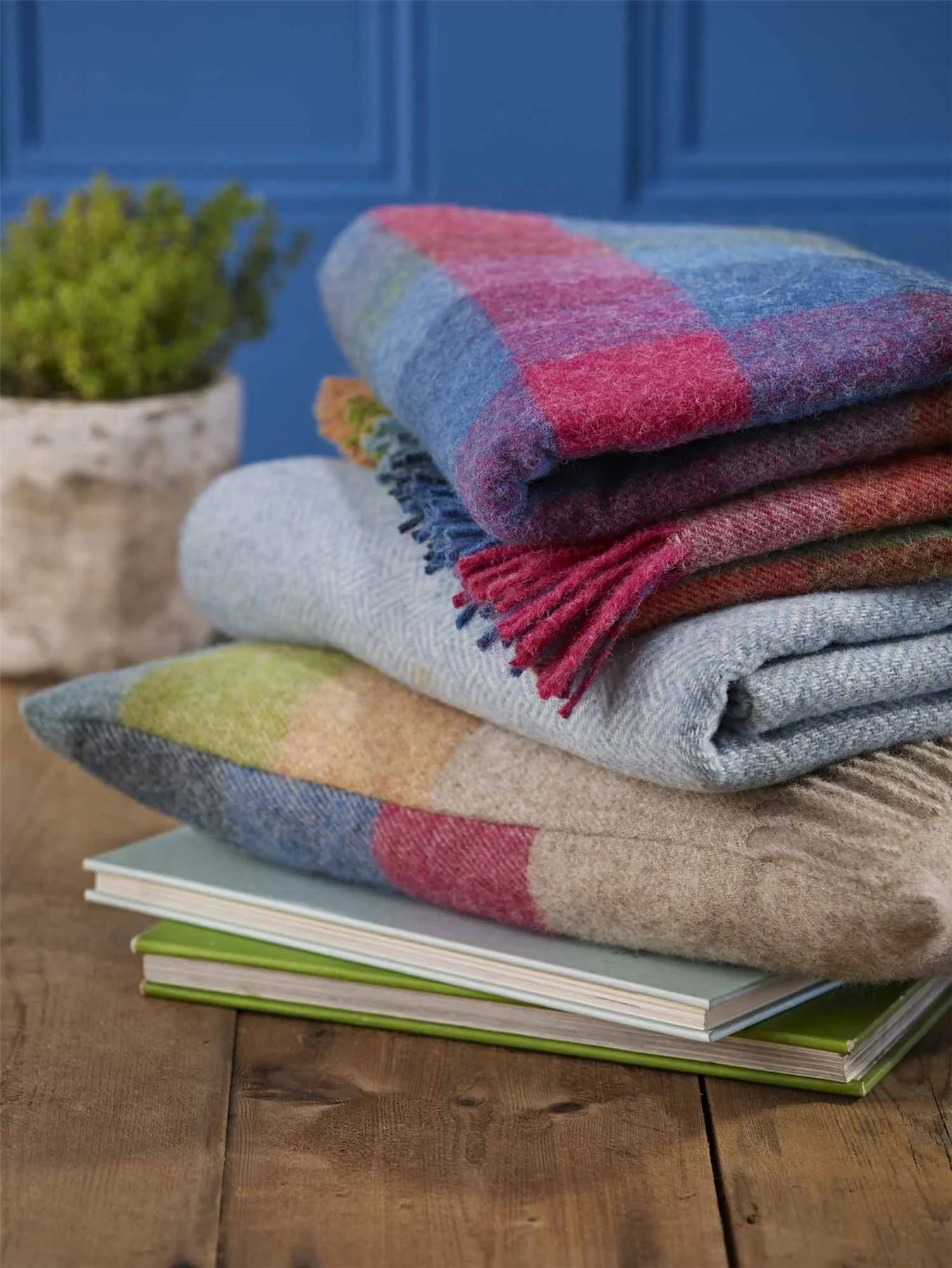 Harlequin Check Pure New Wool Throw - Tutti Frutti - Image 2