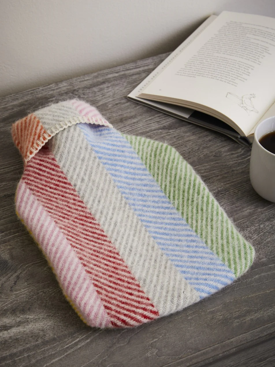 Herringbone Pure New Wool Hot Water Bottle - Image 11
