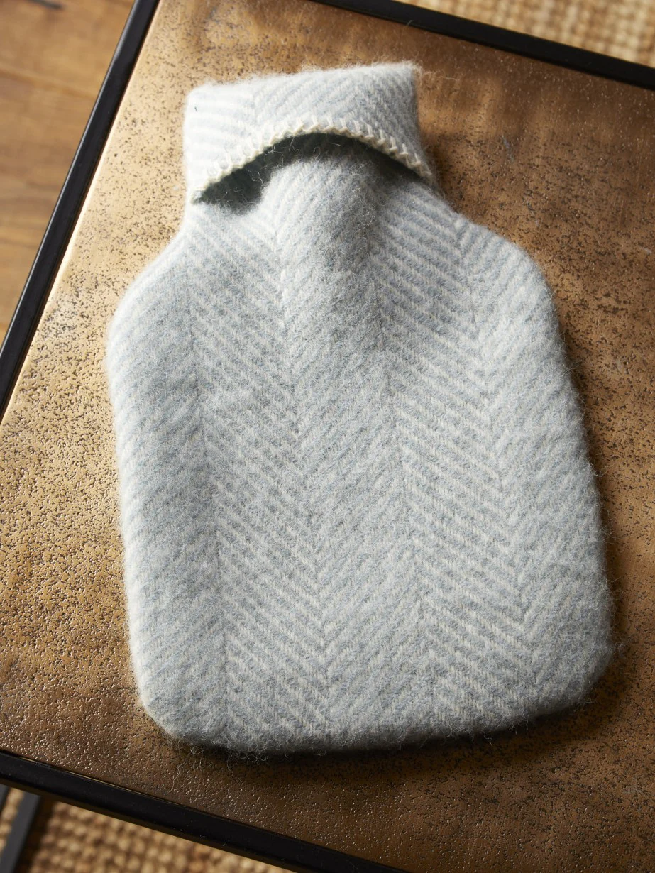 Herringbone Pure New Wool Hot Water Bottle - Image 12