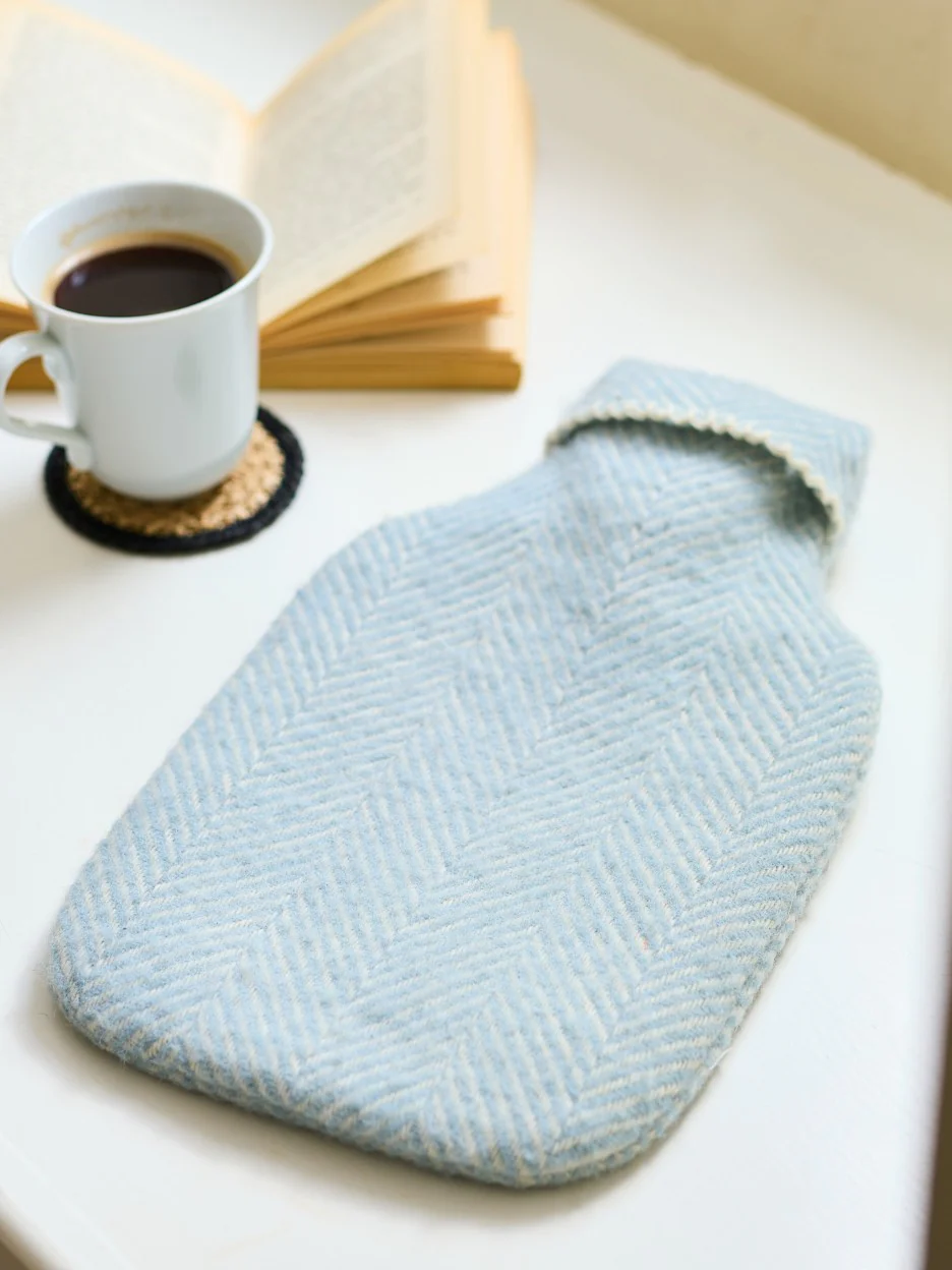Herringbone Pure New Wool Hot Water Bottle - Image 6