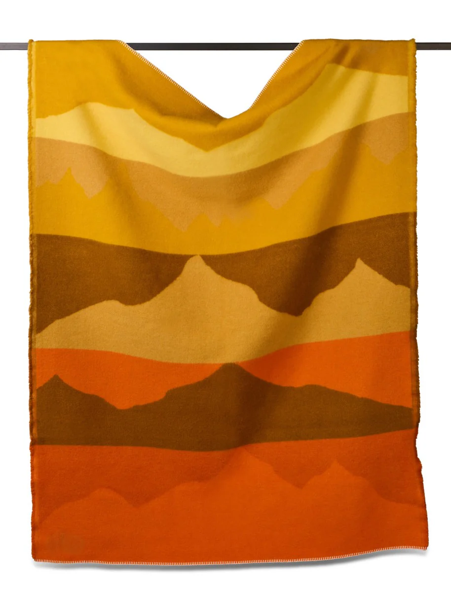 Hills Pure New Wool Throw - Orange - Image 2