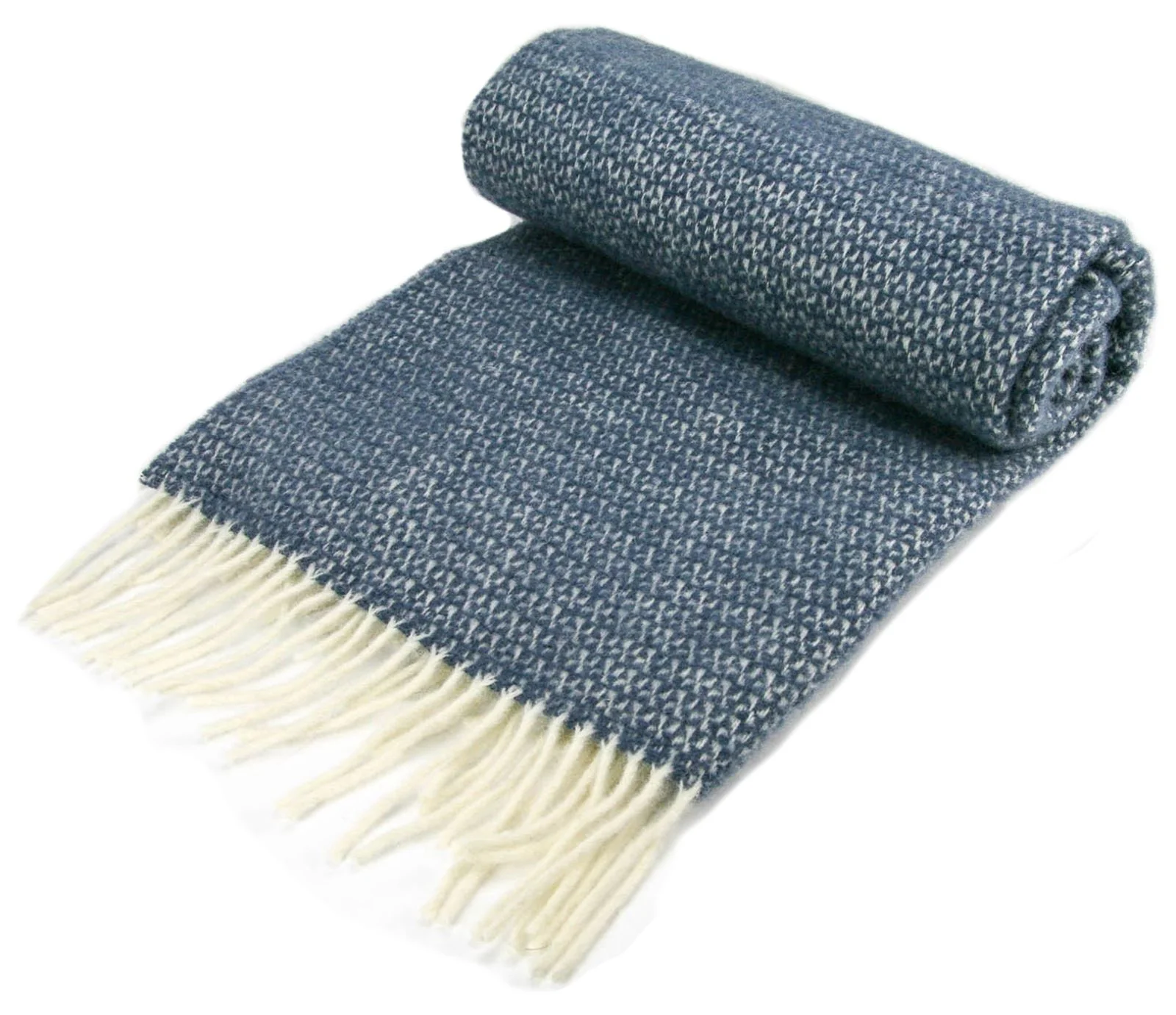 Illusion Pure New Wool Throw - Blue Slate - Image 6