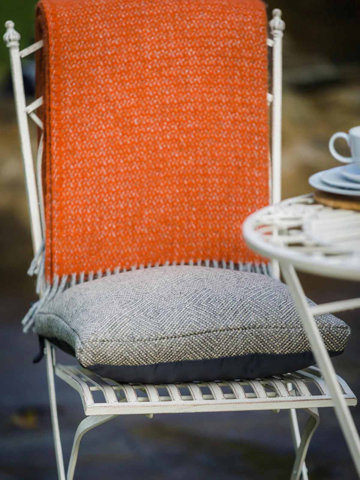 Illusion Pure New Wool Throw - Pumpkin - Image 8
