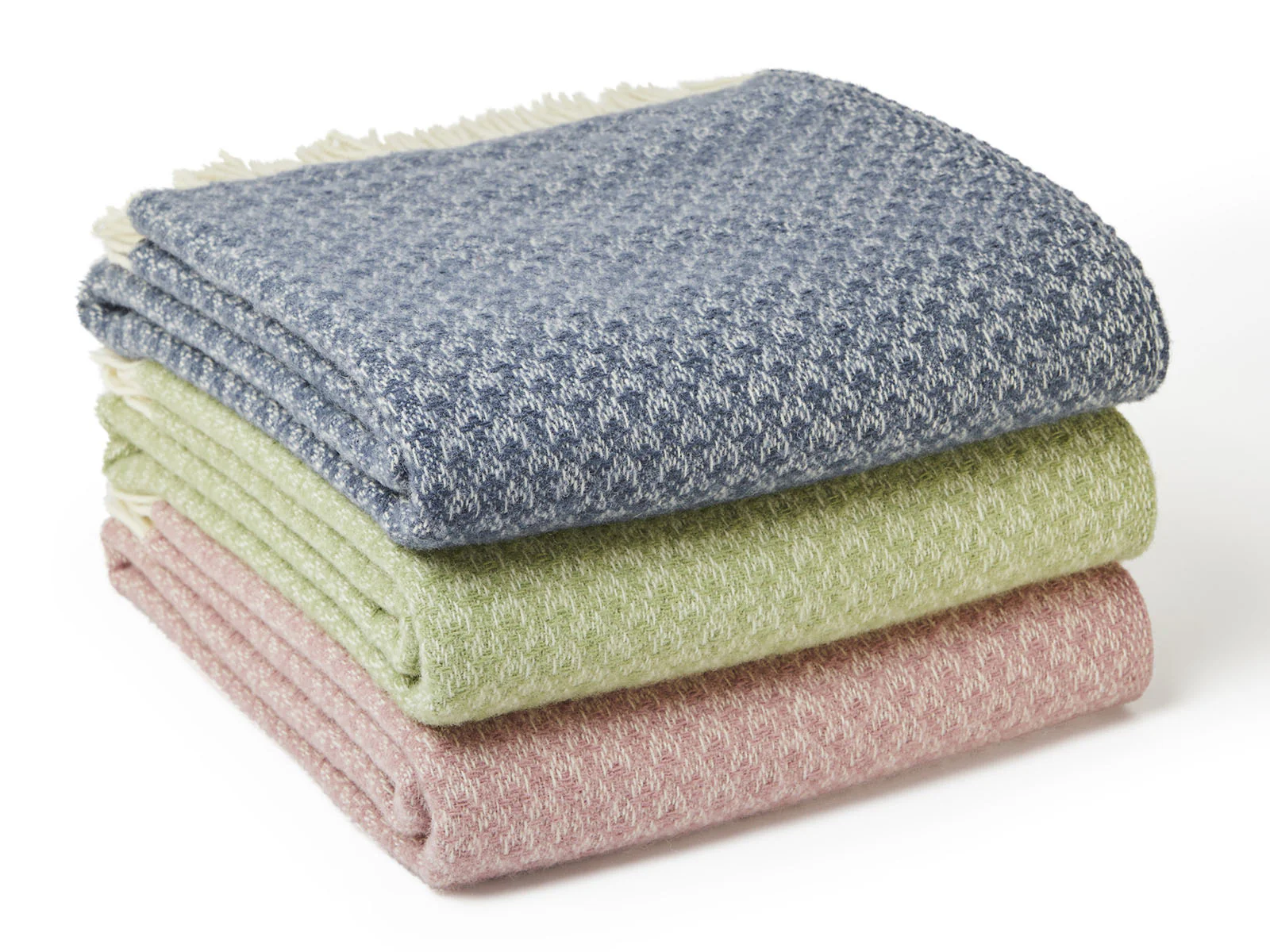 Isobel Crescent Pure New Wool Throw - Blue Slate - Image 3