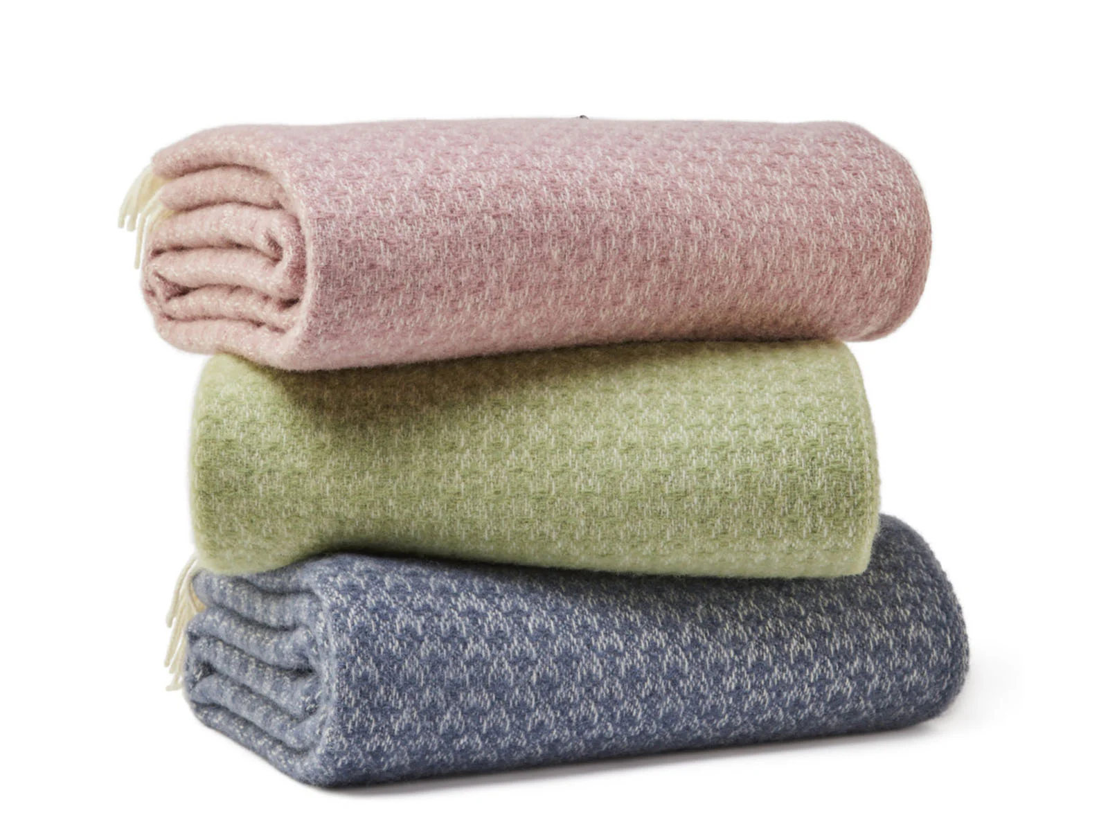 Isobel Crescent Pure New Wool Throw - Blue Slate - Image 5