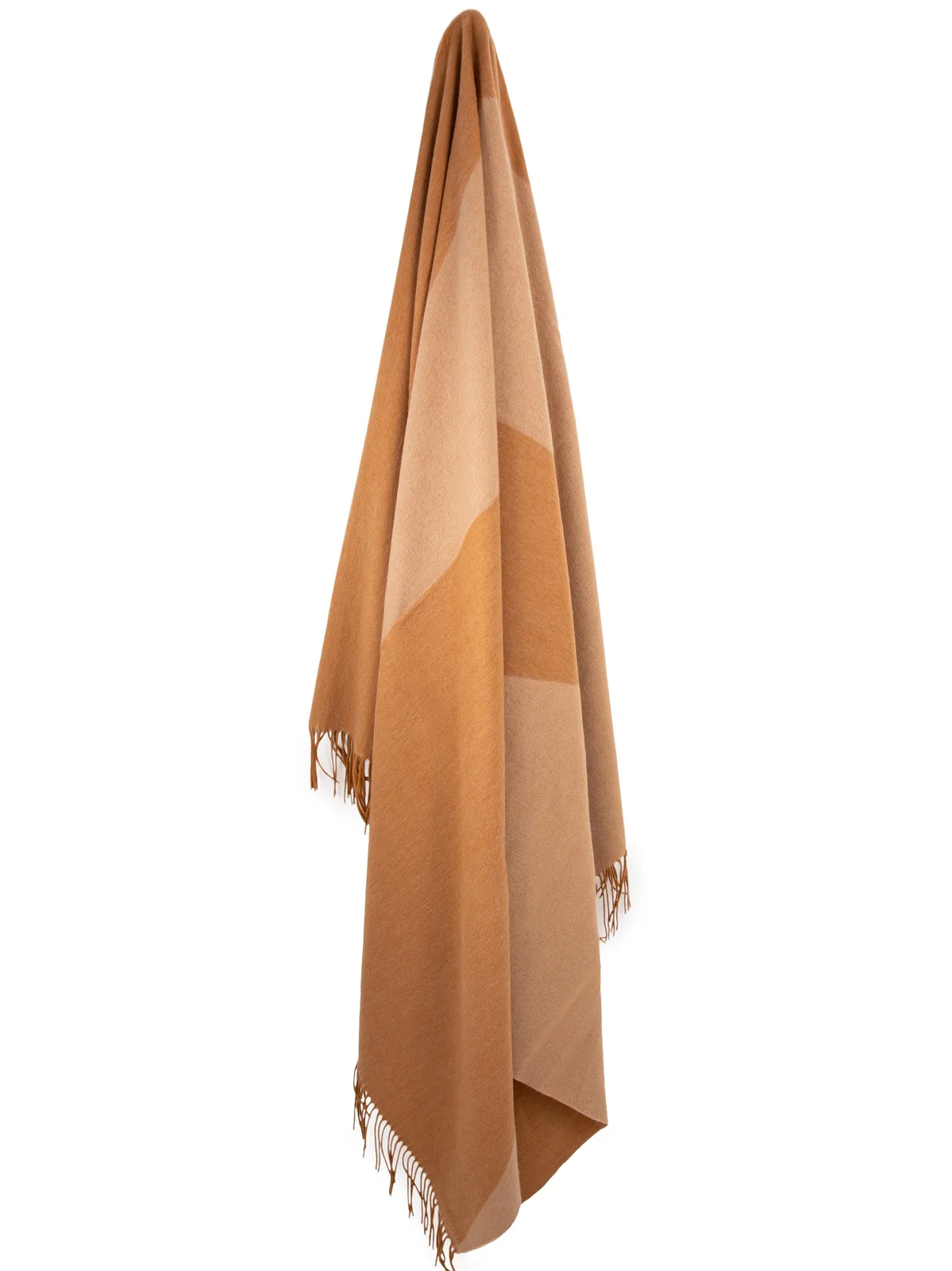 Lambswool Diagonal Throw - Camel & Tan - Image 3