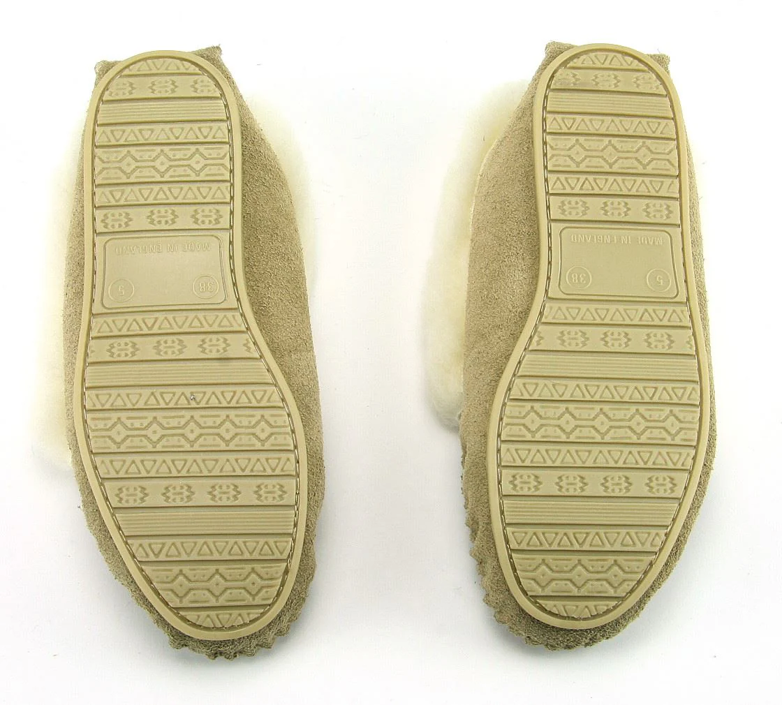 Lambswool Lined Moccasins with Collar - Image 5