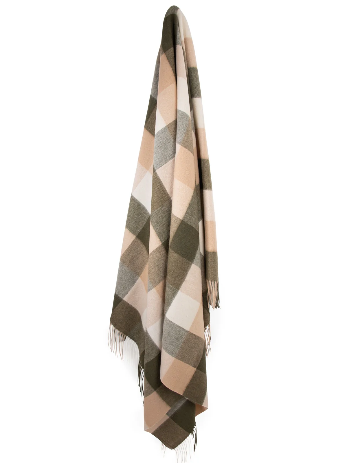 Lambswool Square Check Throw - Rosin - Image 3