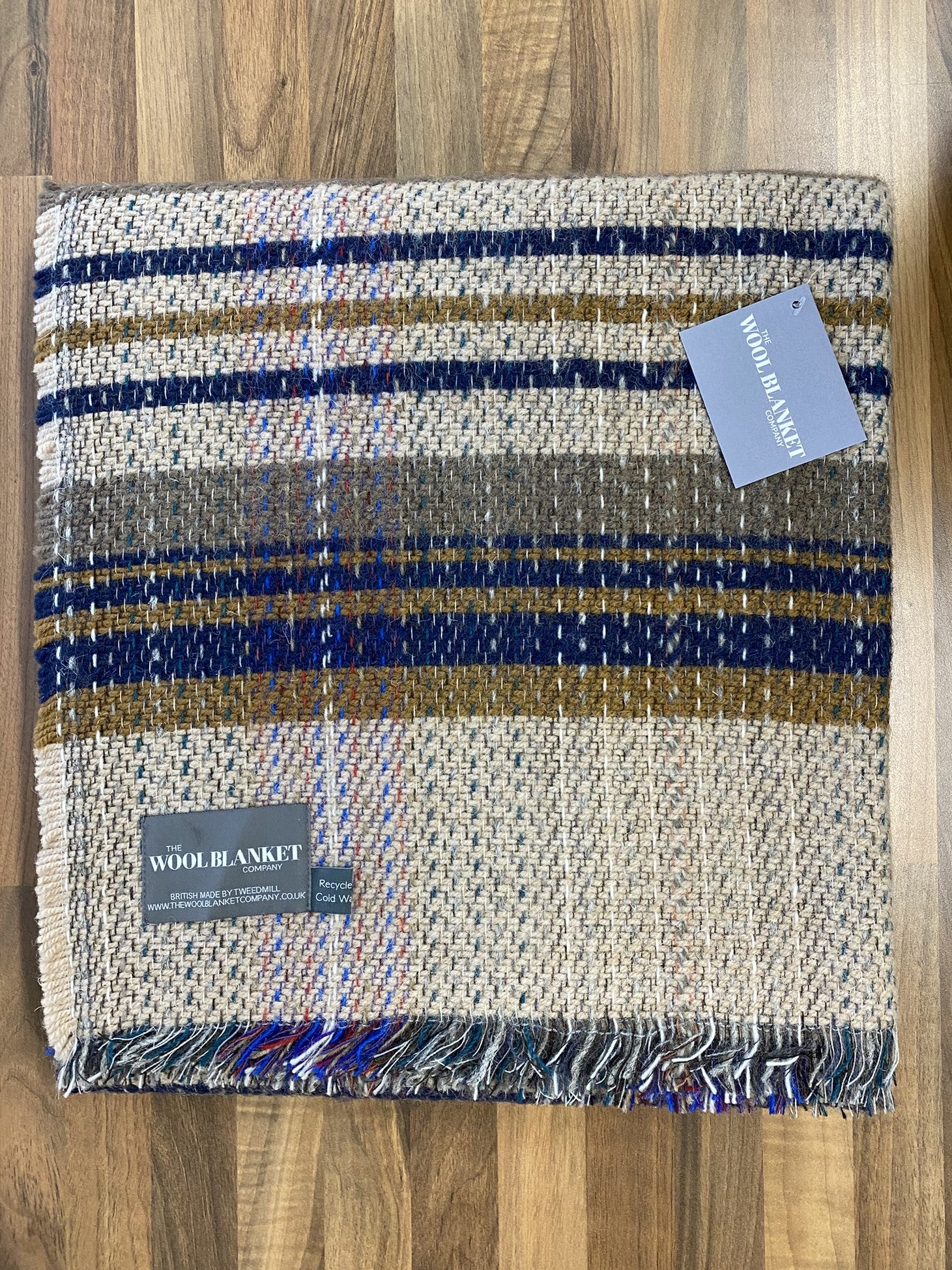 Large Checked Random Recycled Wool Blanket - Image 23