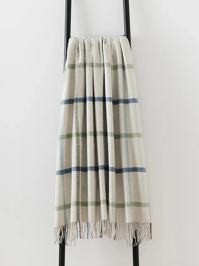 Milton Merino Lambswool Throw - Glade - Image 2