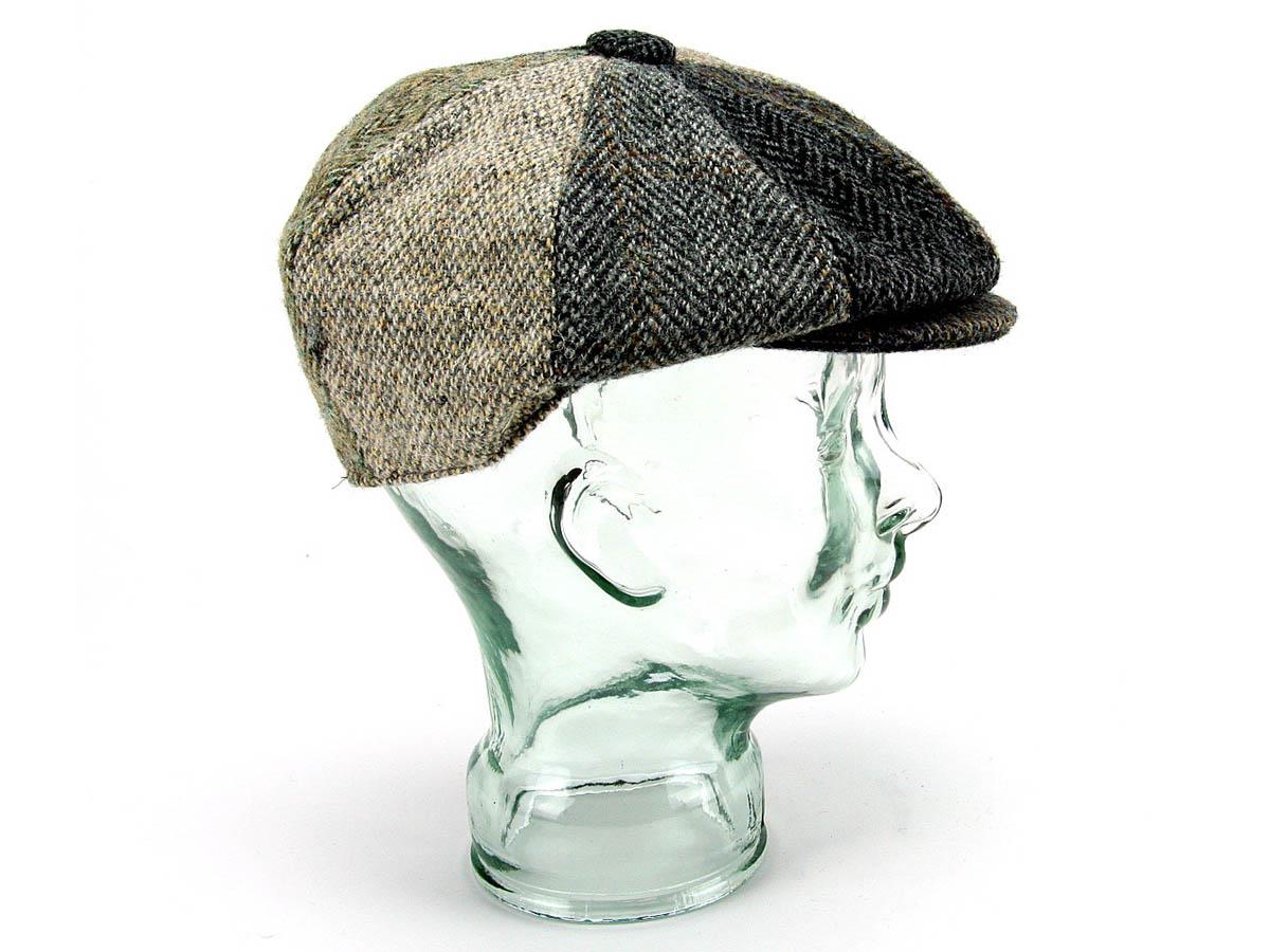 Patchwork Harris Tweed Baker Boy Hat - Image 5