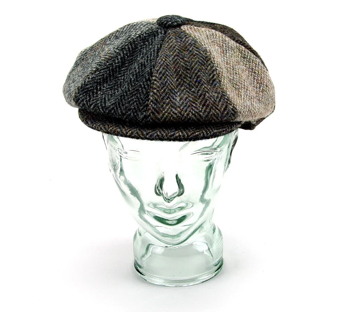 Patchwork Harris Tweed Baker Boy Hat - Image 6
