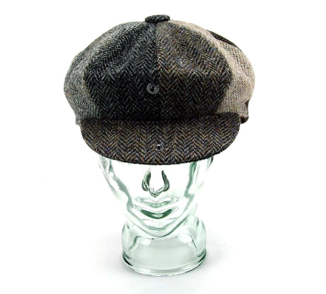 Patchwork Harris Tweed Baker Boy Hat - Image 7