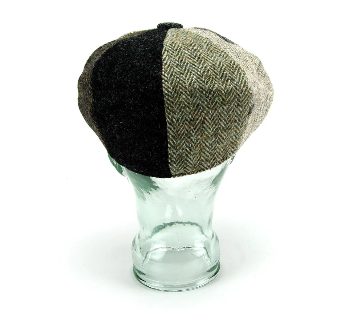 Patchwork Harris Tweed Baker Boy Hat - Image 8