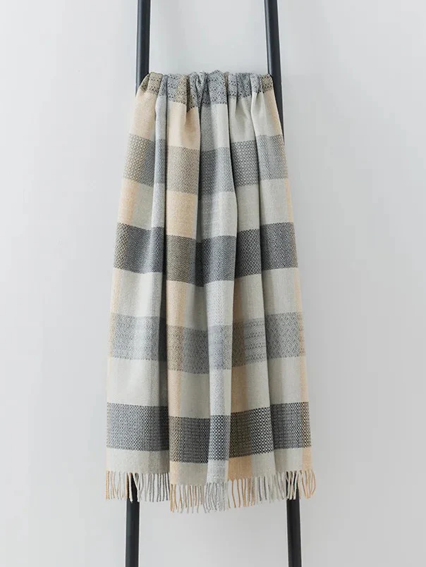 Patchwork Merino Lambswool Throw - Croft - Image 2