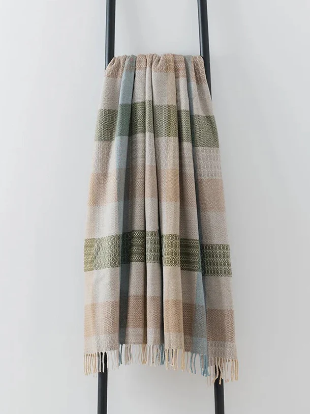 Patchwork Merino Lambswool Throw - Hayloft - Image 2