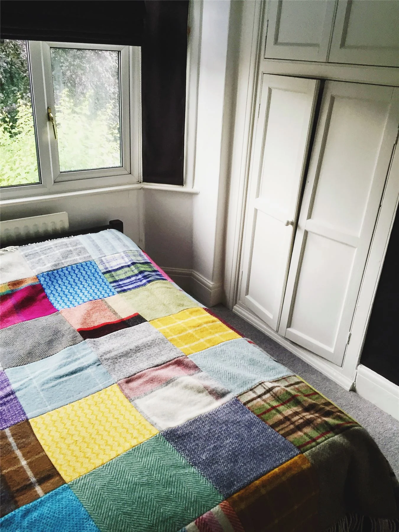 Patchwork Pure New Wool Throw - Random Check - Image 4
