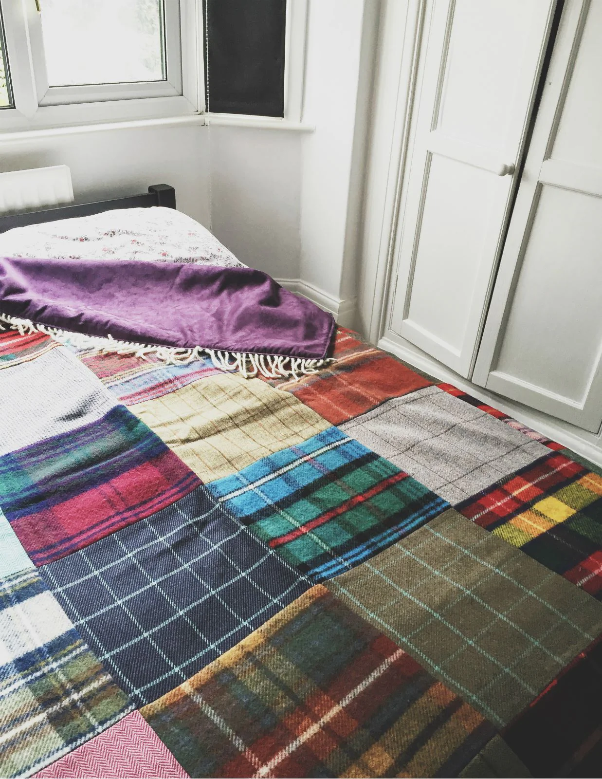 Patchwork Pure New Wool Throw - Tartan - Image 3