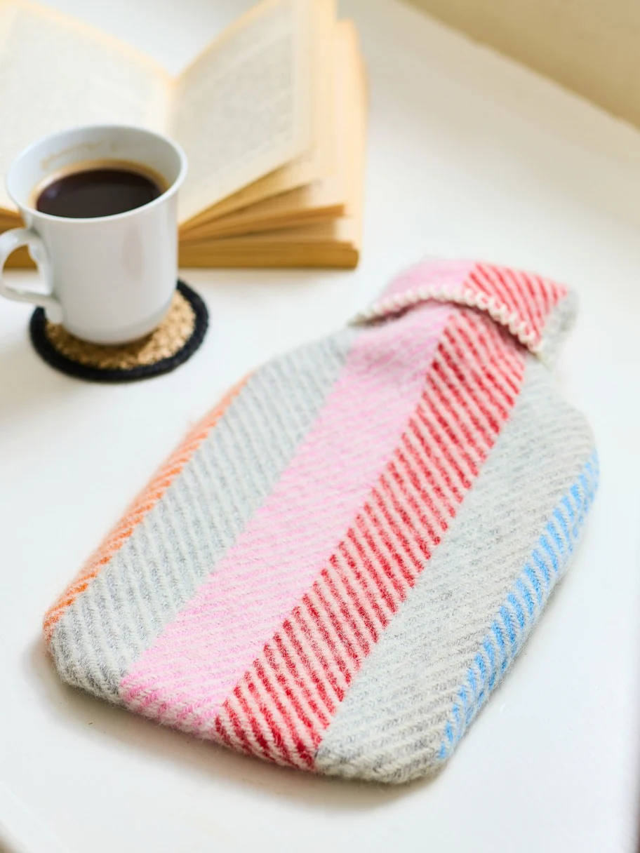 Herringbone Pure New Wool Hot Water Bottle - Image 7